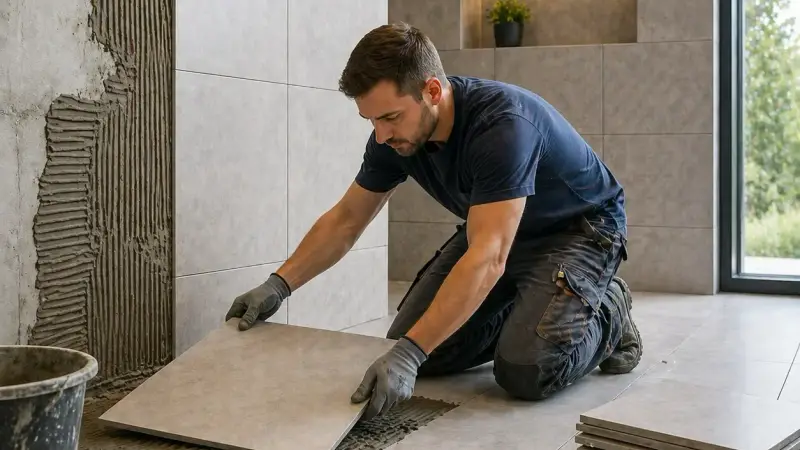 Fliesenarbeiten NRW - Präzise Wand- und Bodenfliesen von HausFit